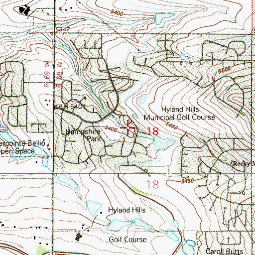 Topographic Map of Myers Number 1, 2 and 3 Reservoirs, CO