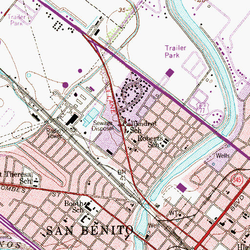 Topographic Map of Joe Callendret Positive Redirection Center, TX