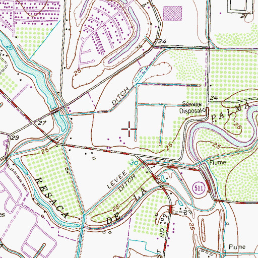 Topographic Map of Southmost Elementary School, TX