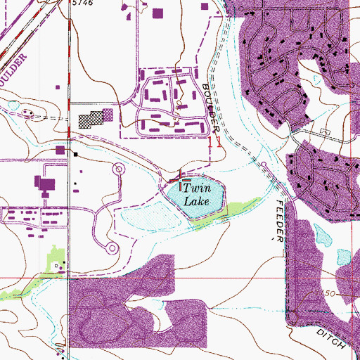 Topographic Map of Davis Reservoir Number 2, CO