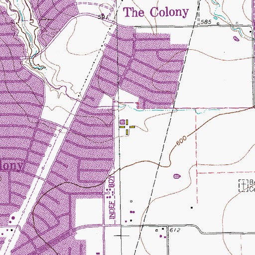 Topographic Map of Morningside Elementary School, TX