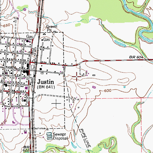 Topographic Map of Northwest Ninth Grade Center, TX