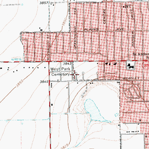 Topographic Map of West Central Elementary School, TX