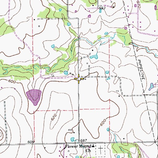 Topographic Map of Forestwood Middle School, TX
