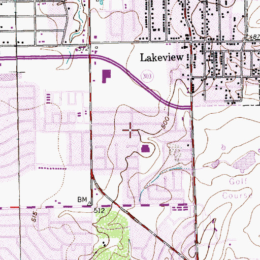 Topographic Map of Sam Rayburn Elementary School, TX