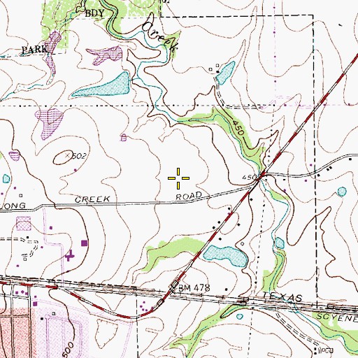 Topographic Map of Ruby Shaw Elementary School, TX