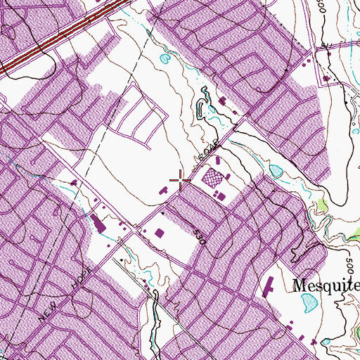 Topographic Map of McDonald Middle School, TX