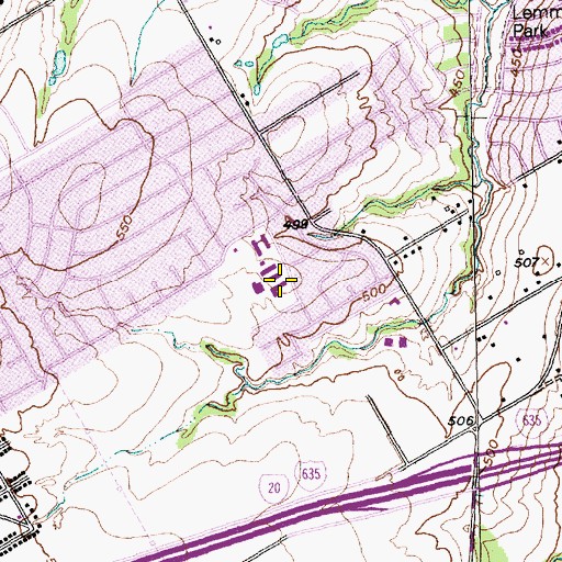 Topographic Map of Kennedy - Curry Middle School, TX