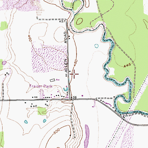 Topographic Map of Lakeside Elementary School, TX