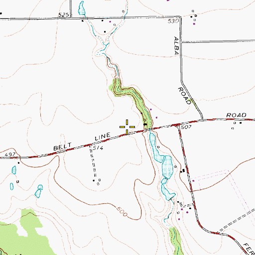 Topographic Map of Lancaster Intermediate School, TX
