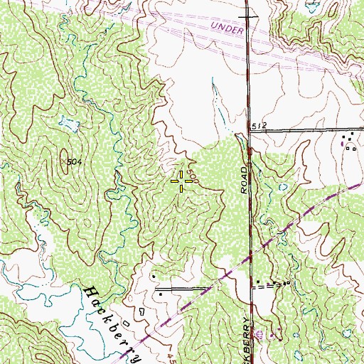 Topographic Map of Las Colinas Elementary School, TX