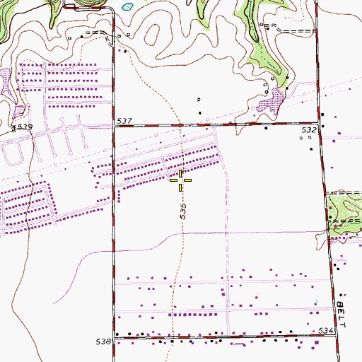 Topographic Map of Harry S Truman Middle School, TX