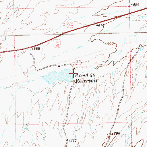 Topographic Map of 6 and 50 Retention Dam, CO