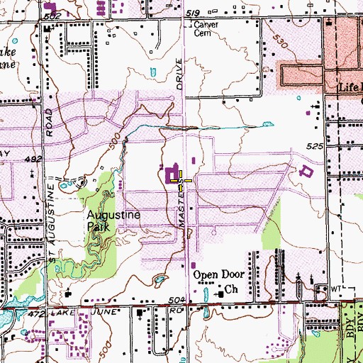Topographic Map of Fred F Florence Middle School, TX