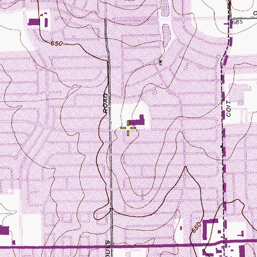 Topographic Map of Bowie Elementary School, TX
