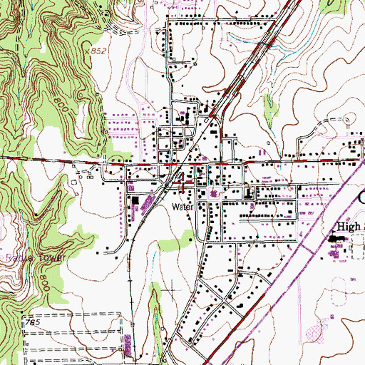 Topographic Map of Bray Elementary School, TX