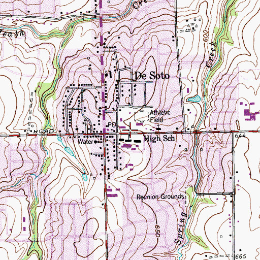 Topographic Map of Belt Line Elementary School, TX
