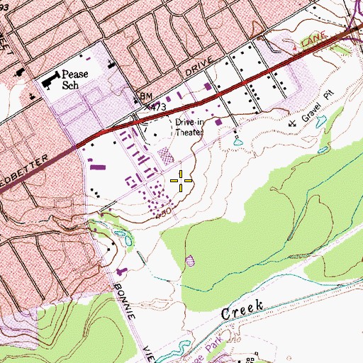 Topographic Map of A Maceo Smith New Technology High School, TX