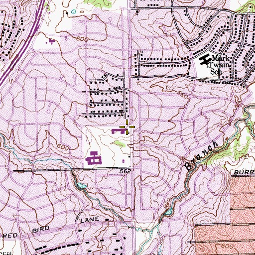 Topographic Map of Adele Turner Elementary School, TX