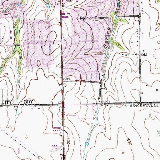 Topographic Map of Amber Terrace Intermediate School, TX