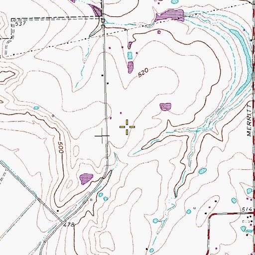 Topographic Map of B G Hudson Middle School, TX