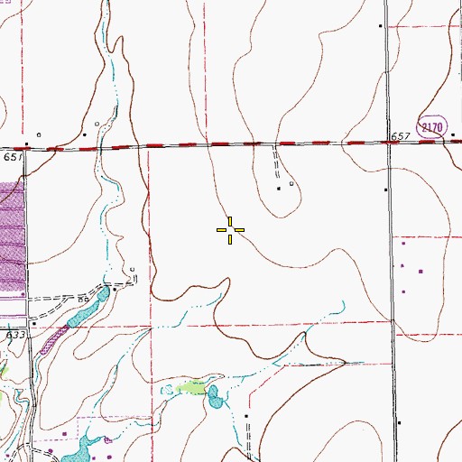 Topographic Map of Alvis C Story Elementary School, TX
