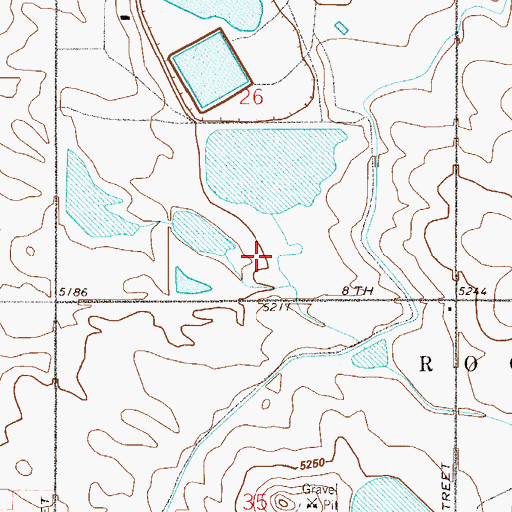Topographic Map of Reservoir E, CO