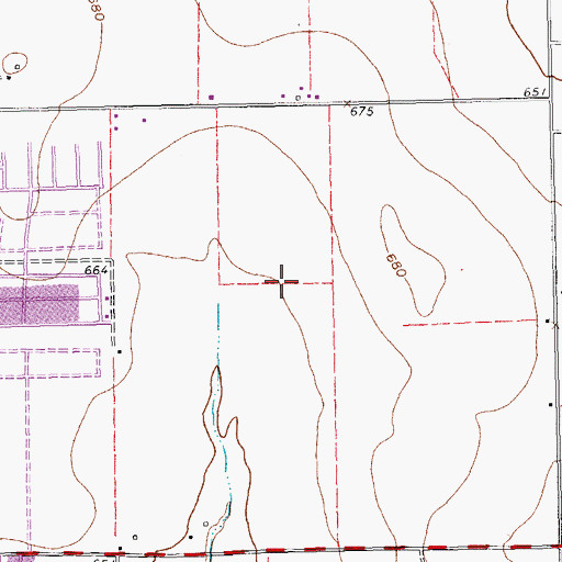 Topographic Map of Gene M Reed Elementary School, TX