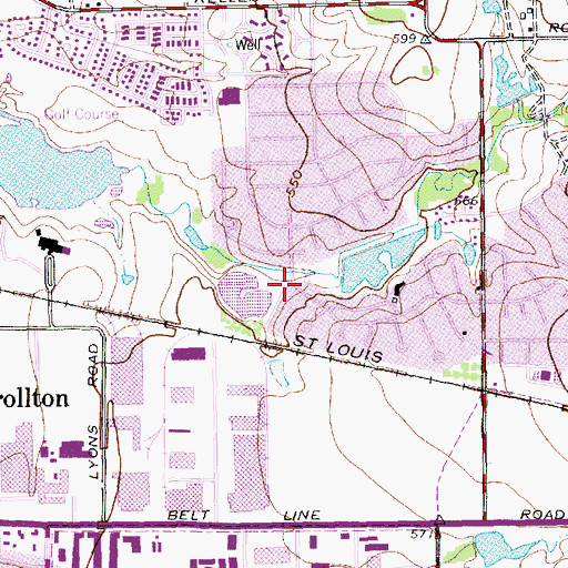 Topographic Map of Harrington Elementary School, TX