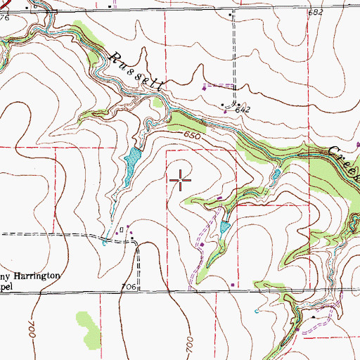 Topographic Map of Hendrick Middle School, TX