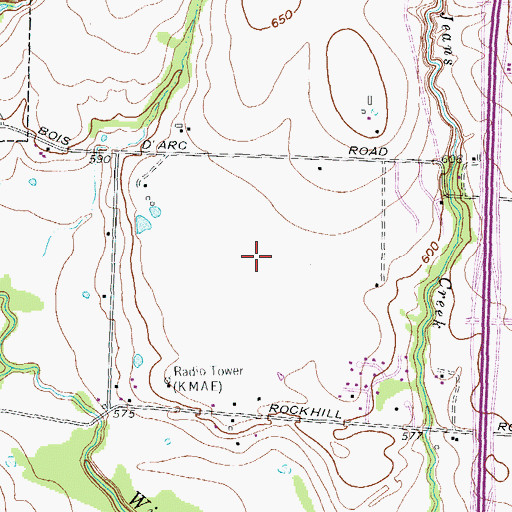 Topographic Map of Slaughter Elementary School, TX