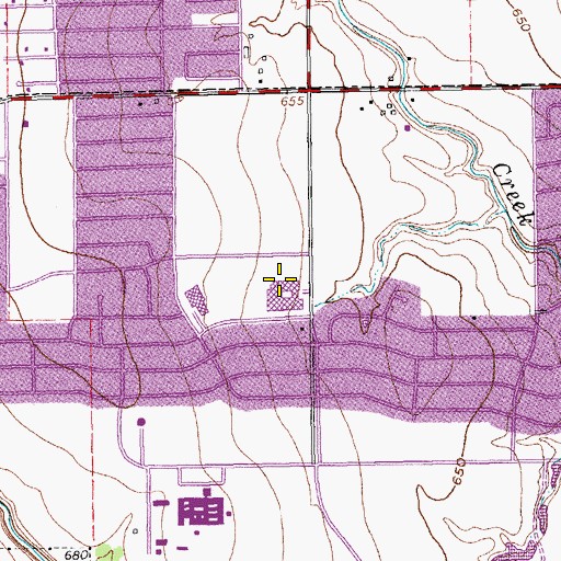 Topographic Map of Wilson Middle School, TX