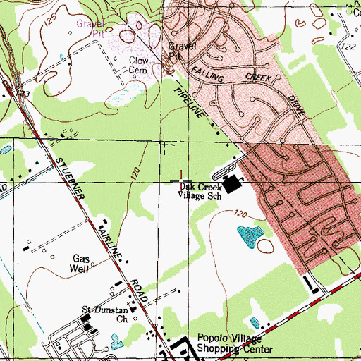 Topographic Map of Edwin M Wells Middle School, TX