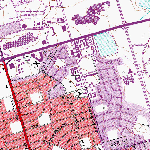 Topographic Map of Blanton Elementary School, TX