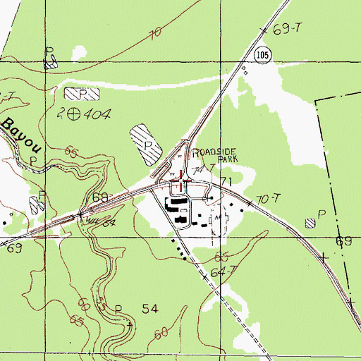 Topographic Map of West Hardin High School, TX