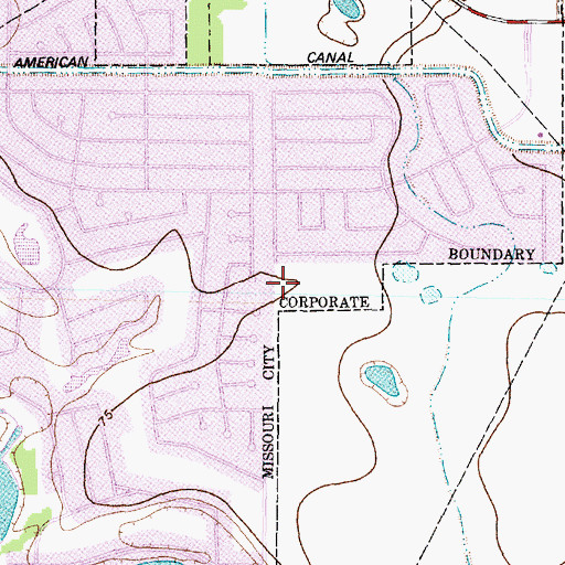 Topographic Map of Lantern Lane Elementary School, TX