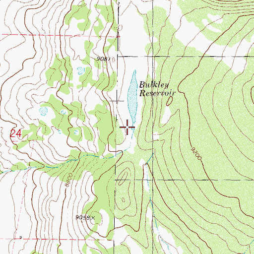 Topographic Map of Bulkley Dam, CO