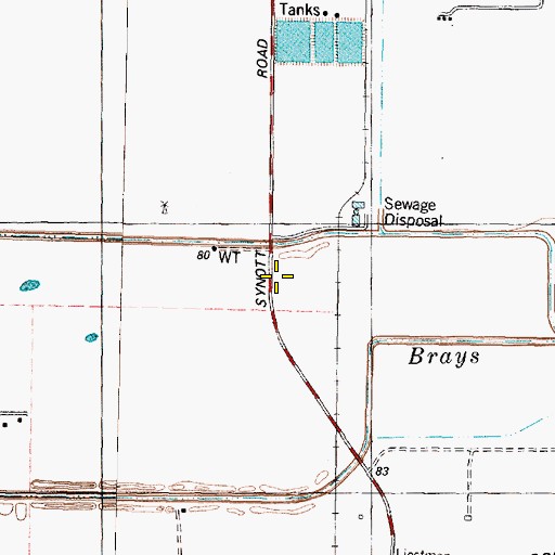 Topographic Map of Heflin Elementary School, TX