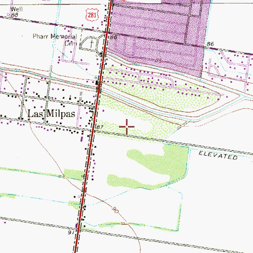 Topographic Map of Kelly Elementary School, TX