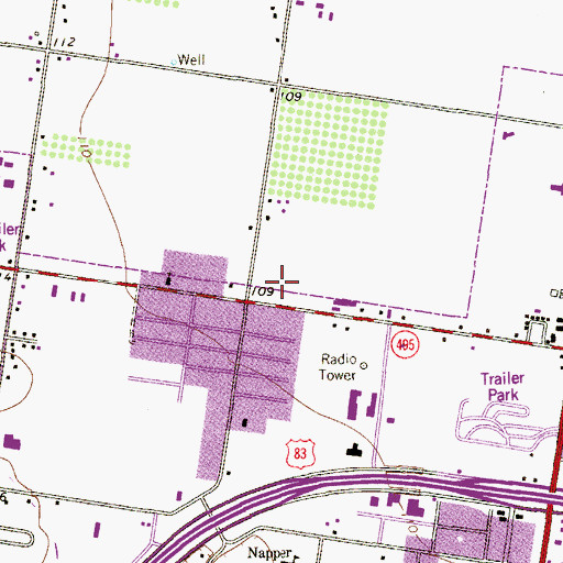 Topographic Map of Daniel Ramirez Elementary School, TX