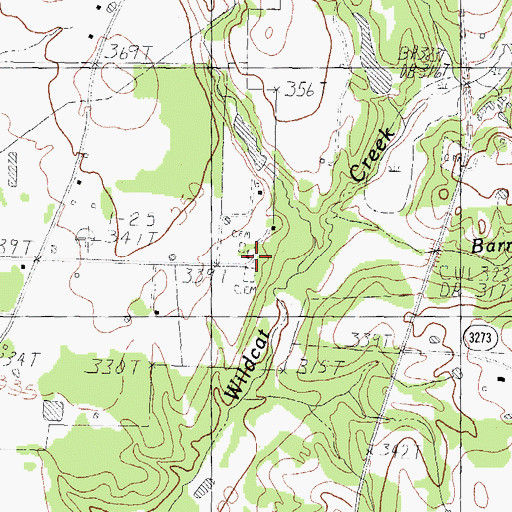 Topographic Map of Cross Roads Elementary School, TX