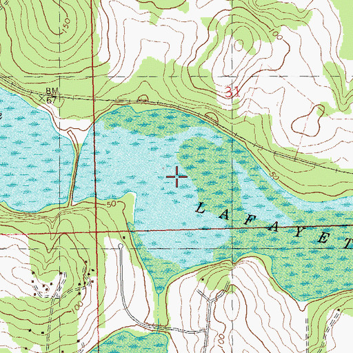 Topographic Map of Lake Lafayette Heritage Trail Park, FL