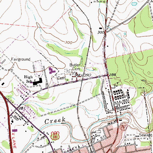 Topographic Map of Kenedy Elementary School, TX