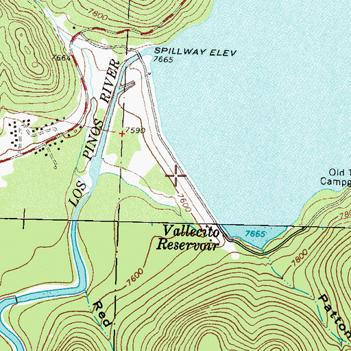 Topographic Map of Vallecito Dam, CO
