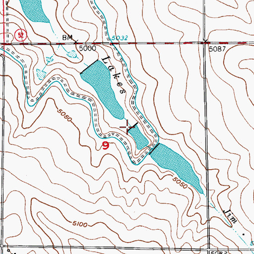 Topographic Map of Banner Lake Number 1 Dam, CO