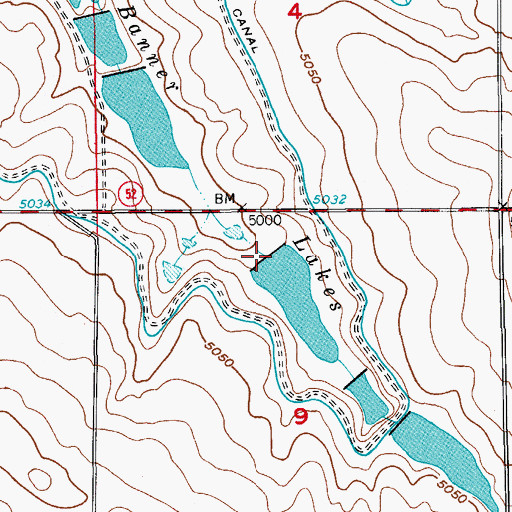 Topographic Map of Banner Lake Number 5 Dam, CO