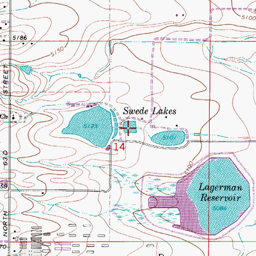 Topographic Map of Swede Dam, CO