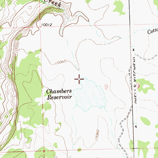 Topographic Map of Chambers Dam, CO
