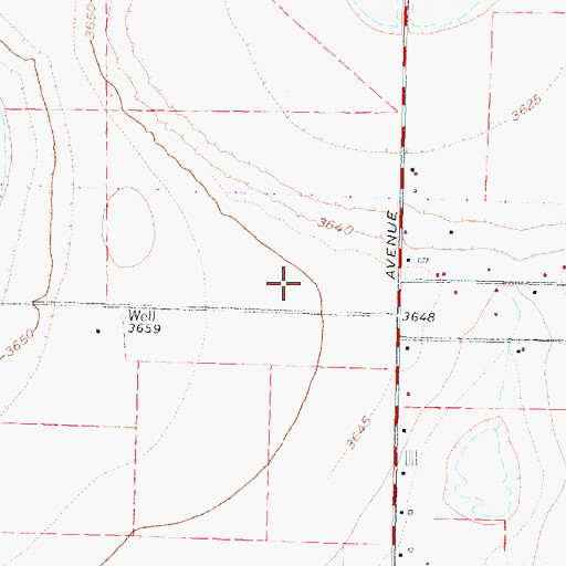Topographic Map of Sundown Lane Elementary School, TX