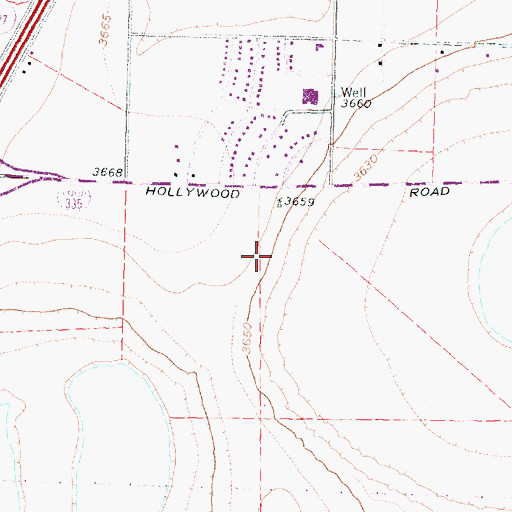 Topographic Map of Valleyview Junior High School, TX